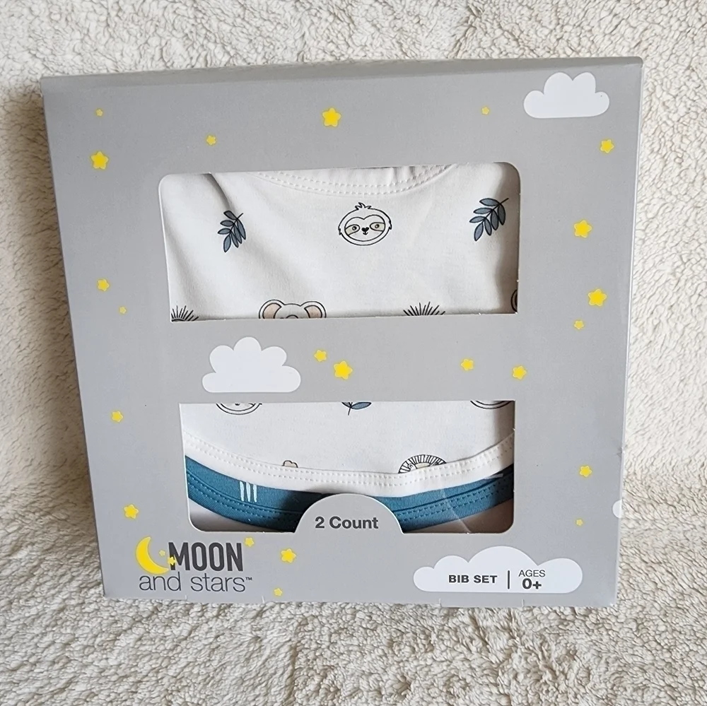 New newborn baby boy gift set bundle of blanket + hat and bib set, 100% cotton